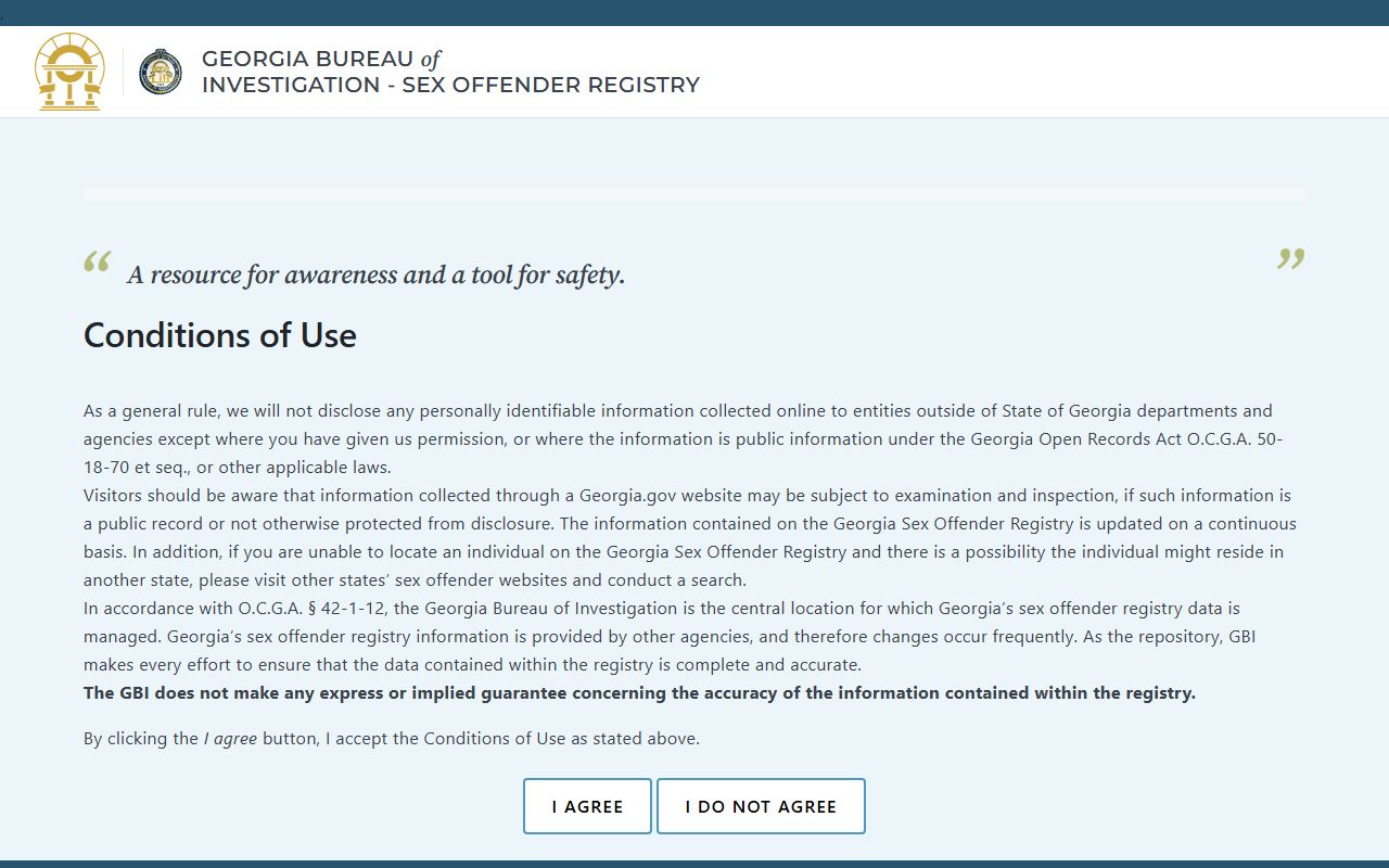 Gordon County arrest records Georgia sex offender registry search
