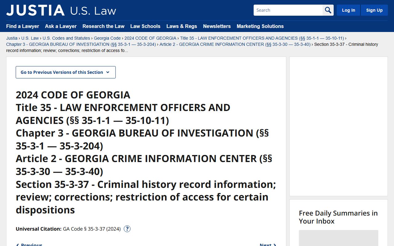 Gordon County criminal court records Georgia criminal history restriction statute
