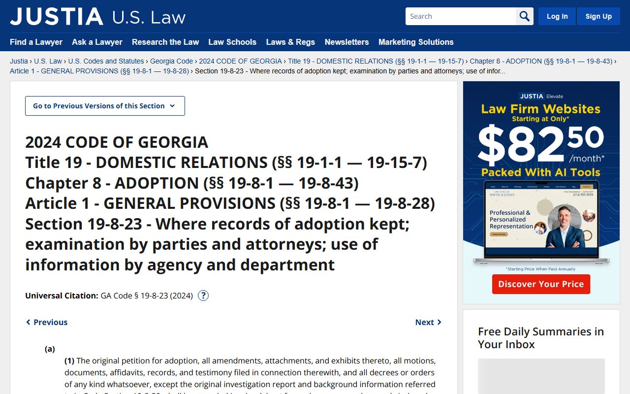 Gordon County criminal court records Georgia sealed adoption statute