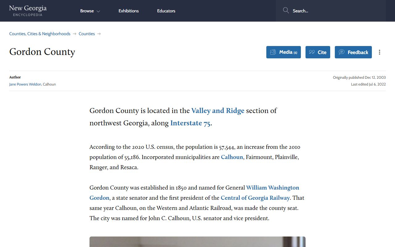 Gordon County court history and records context