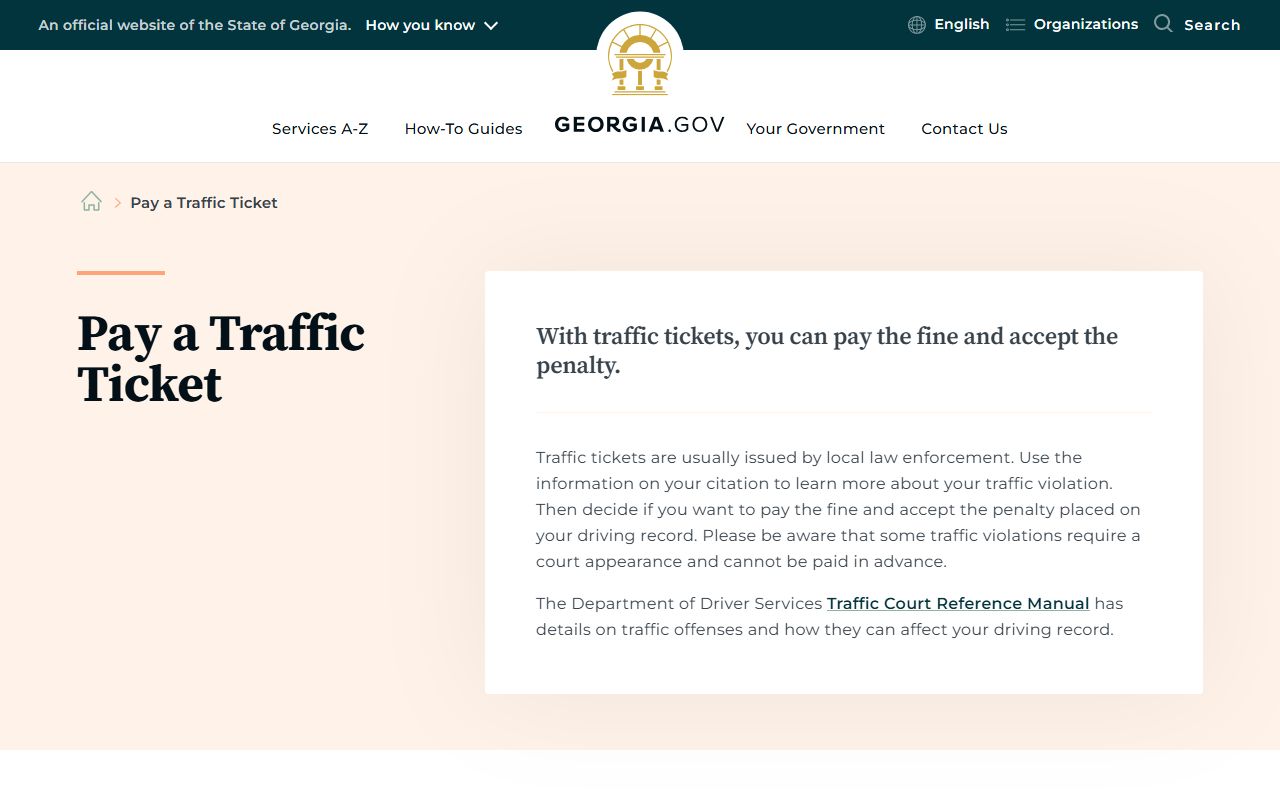 Gordon County traffic court records Georgia.gov pay traffic ticket